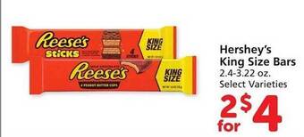 Vons Hershey's king size bars offer