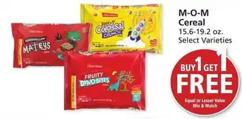 Vons M-o-m cereal offer