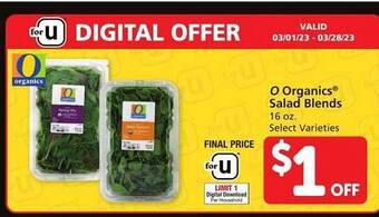 Vons O organics salad blends offer