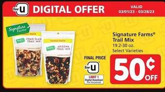 Vons Signature farms trail mix offer