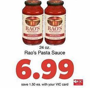 Harris Teeter Rao's pasta sauce offer