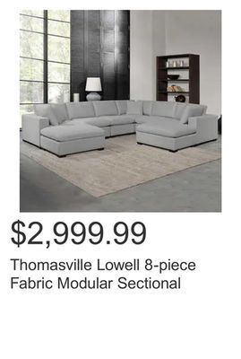 Costco Thomasville lowell 8-piece fabric modular sectional offer