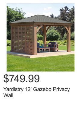 Costco Yardistry 12' gazebo privacy wall offer