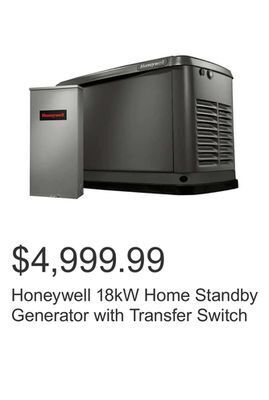 Costco Honeywell 18kw home standby generator with transfer switch offer