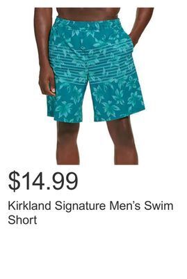 Costco Kirkland signature men's swim short offer