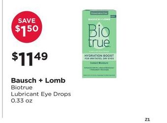 Good Neighbor Pharmacy Bausch + lomb biotrue lubricant eye drops offer