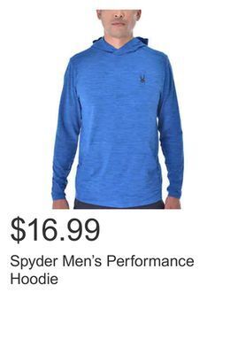 Costco Spyder men's performance hoodie offer