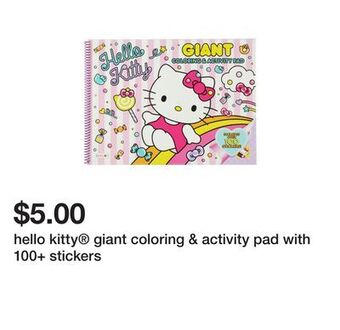 Five Below Hello kitty® giant coloring & activity pad with 100+ stickers offer