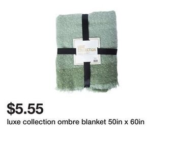 Five Below Luxe collection ombre blanket 50in x 60in offer
