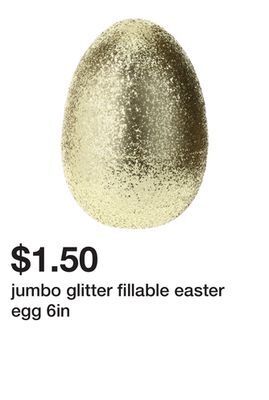 Five Below Jumbo glitter fillable easter egg 6in offer