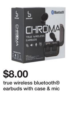 Five Below True wireless bluetooth® earbuds with case & mic offer