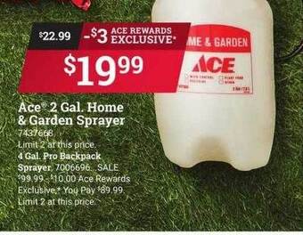 Ace Hardware Ace 2 gal. home & garden sprayer offer