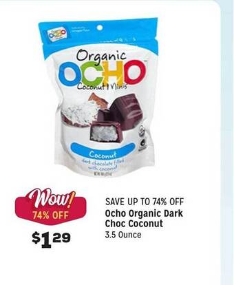 Grocery Outlet Ocho organic dark choc coconut offer