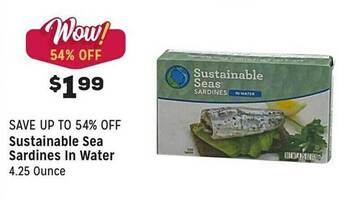 Grocery Outlet Sustainable sea sardines in water offer