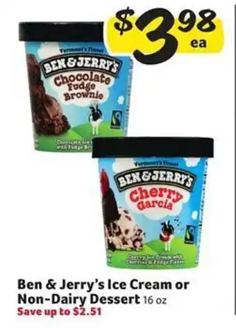 Harveys Supermarkets Ben & jerry's ice cream or non-dairy dessert offer