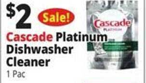 Ocean State Job Lot Cascade platinum dishwasher cleaner offer