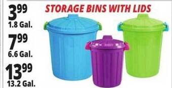 Ocean State Job Lot Storage bins with lids offer