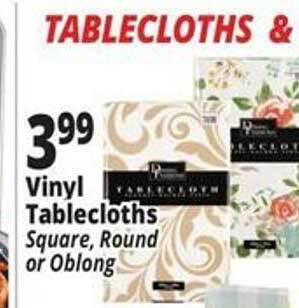 Ocean State Job Lot Vinyl tablecloths offer