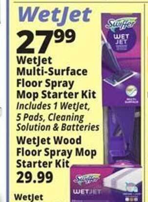 Ocean State Job Lot Wetjet multi-surface floor spray mop starter kit, wetjet wood floor spray mop starter kit offer