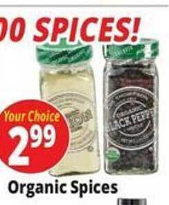 Ocean State Job Lot Organic spices offer