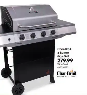 Fred Meyer Char-broil 4-burner gas grill offer