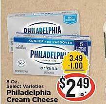 IGA Philadelphia cream cheese offer