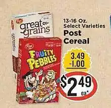 IGA Post cereal offer
