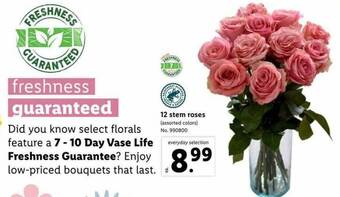 Lidl 12 stem roses offer