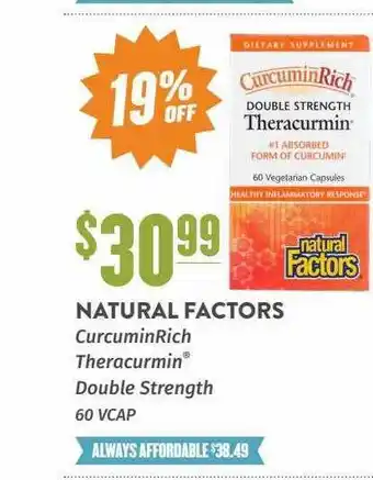 Natural Grocers Natural factors curcuminrich theracurmin double strength offer