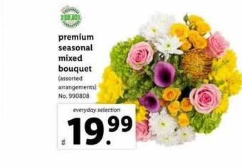 Lidl Premium seasonal mixed bouquet offer