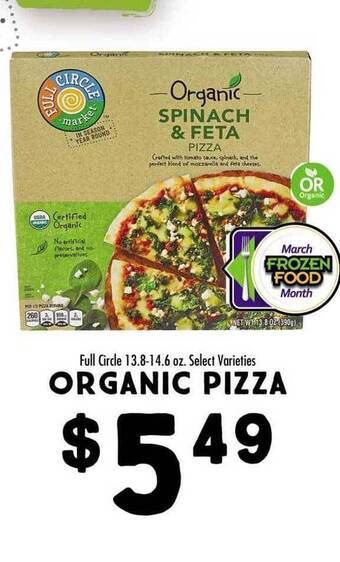 Maceys Full circle organic pizza offer