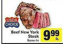 Save Mart Usda choice beef new york steak offer