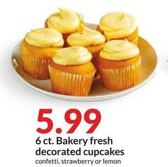 Hy-Vee Bakery fresh decorated cupcakes offer