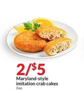 Hy-Vee Maryland-style imitation crab cakes offer