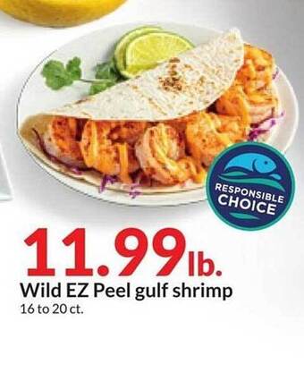 Hy-Vee Wild ez peel gulf shrimp offer