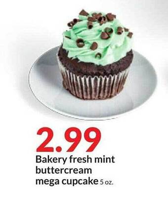 Hy-Vee Bakery fresh mint buttercream mega cupcake offer
