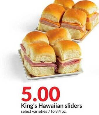 Hy-Vee King's hawaiian sliders offer