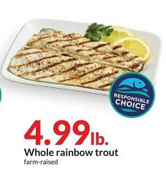 Hy-Vee Whole rainbow trout offer