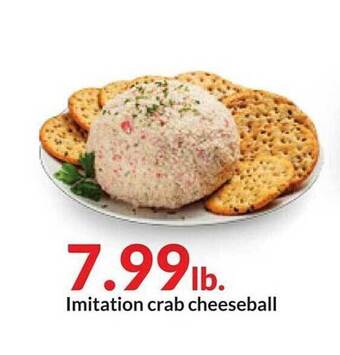 Hy-Vee Imitation crab cheeseball offer