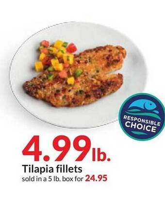 Hy-Vee Tilapia fillets offer