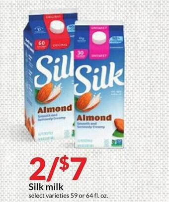 Hy-Vee Silk milk offer