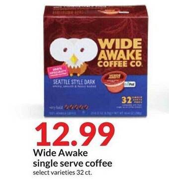 Hy-Vee Wide awake single serve coffee offer