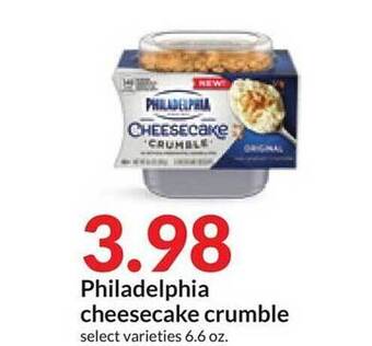 Hy-Vee Philadelphia cheesecake crumble offer