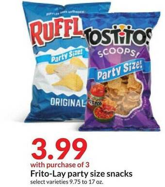 Hy-Vee Frito-lay party size snacks offer
