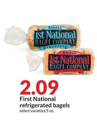 Hy-Vee First national refrigerated bagels offer