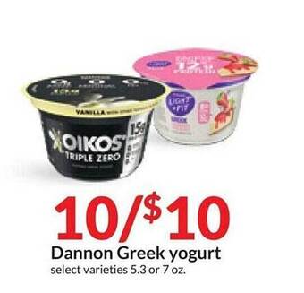 Hy-Vee Dannon greek yogurt offer
