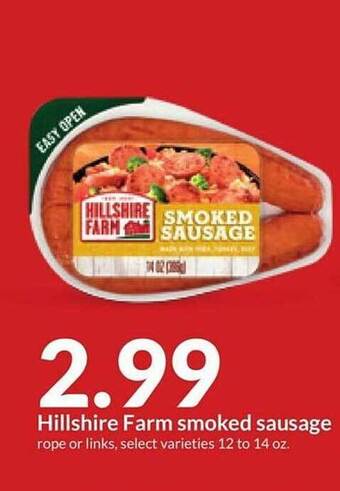 Hy-Vee Hillshire farm smoked sausage offer