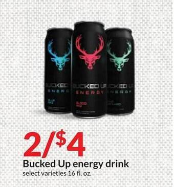Hy-Vee Bucked up energy drink offer