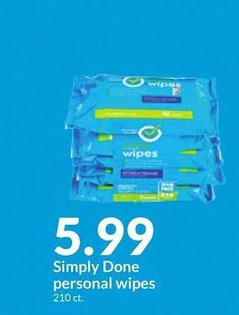 Hy-Vee Simply done personal wipes offer