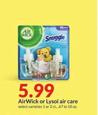 Hy-Vee Airwick or lysol air care offer